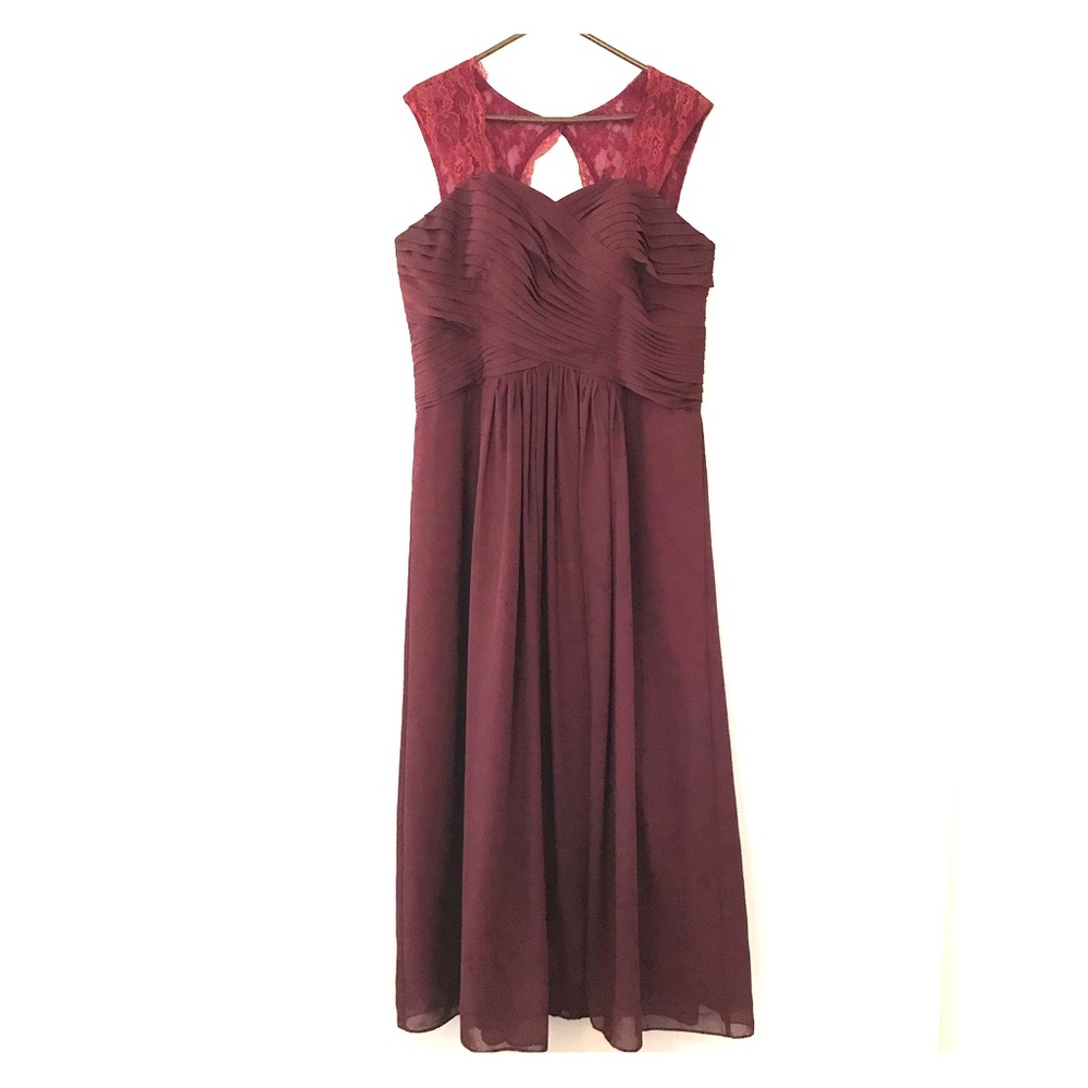 Burgundy Lace Bridesmaid Dress